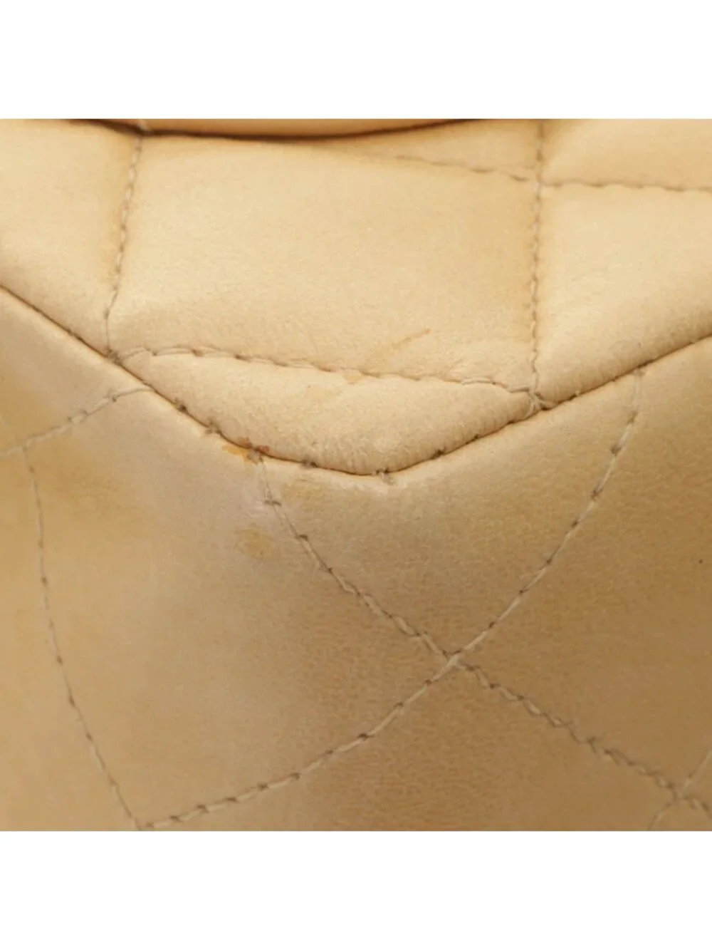 Chanel Mini Quilted 17 Chain Shoulder Bag Light Beige Gold Lambskin